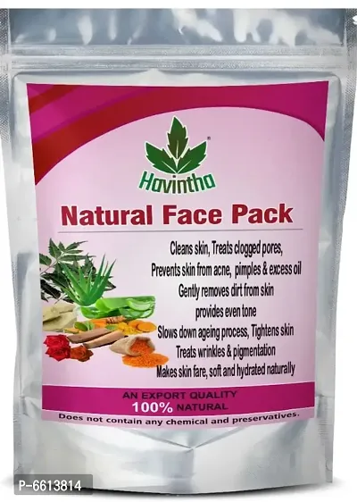 Havintha Powder Face Pack for Skin Fairness Brightening Anti Aging Wrinkles Dark Circles Spots, 227 grams-thumb0