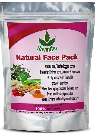 Havintha Powder Face Pack for Skin Fairness Brightening Anti Aging Wrinkles Dark Circles Spots, 227 grams
