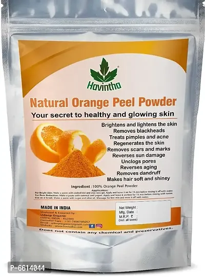 Havintha Natural Orange Peel Powder (Santra Chilka) | Help for reduces blackheads and makes the skin soft, smooth - 227 grams