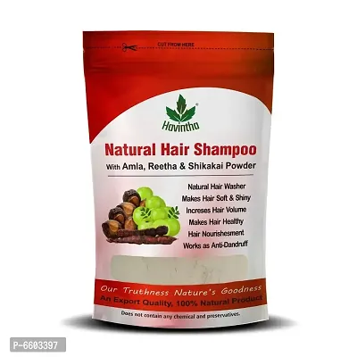 Havintha Natural Hair Shampoo with Amla, Reetha and Shikakai Powder - 227 grams-thumb0