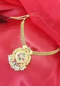 Gold Plated Multi Color Stones Studded Classic Most Attractive Jewellery Set-thumb1