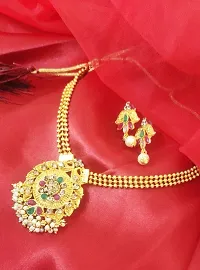 Gold Plated Multi Color Stones Studded Classic Most Attractive Jewellery Set-thumb3