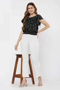 Attractive Poly Crepe Star Printed Top for Women-thumb2