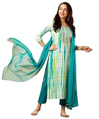 Classic Viscose Rayon Kurta, Bottom and Dupatta Set-thumb1