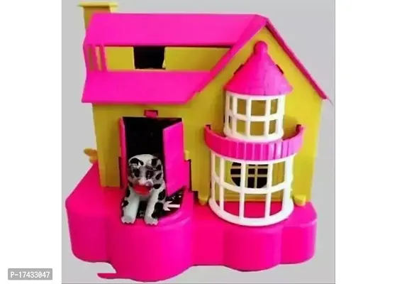 Sturdy Online Mart Kids Piggy Bank Puppy House Pink Coin Bank-thumb0