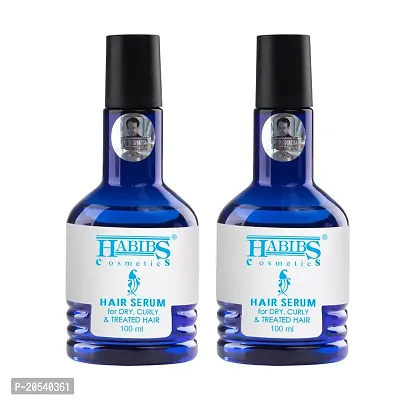 Habibs hair Serum For Smooth Anti-Frizz Hair Serum high-Gloss, silky-Smooth Finish enriched with Aloevera  sunflower Oil 200 ML-thumb0