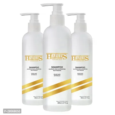 Sulphate free  Hydrating Post- Keratin Shampoo with Milk Protein, Argan  Almond Oil for deep repairs the hair