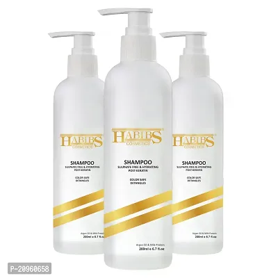 Sulphate free  Hydrating Post- Keratin Shampoo with Milk Protein, Argan  Almond Oil for deep repairs the hair-thumb0