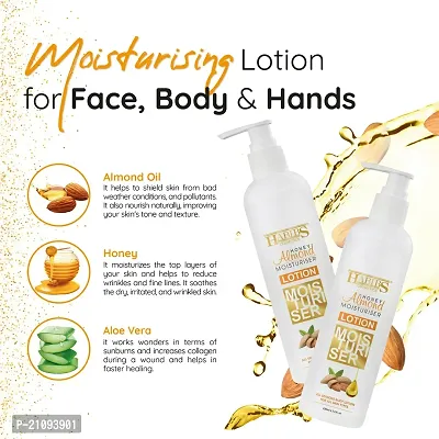 Habibs Body Lotion with Honey and Almond oil for Extra Hydrating Body Lotion for Dry Skin,Non-Greasy and Fragrance-Free Lotion All Skin Types 220-thumb4