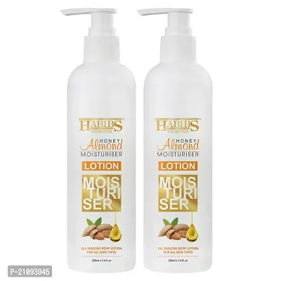 Habibs Body Lotion with Honey and Almond oil for Extra Hydrating Body Lotion for Dry Skin,Non-Greasy and Fragrance-Free Lotion All Skin Types 440 ml-thumb0