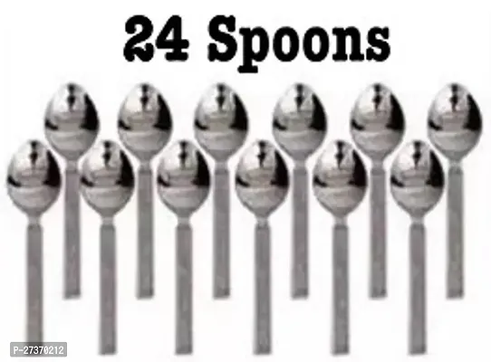 Permium Quality Pure Stainless Steel Spoon Pack Of 24 Pcs Combo Pack-thumb0