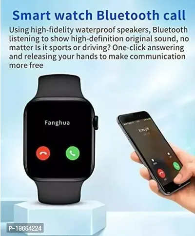 T500 Bluetooth Calling Function Smartwatch  (Black Strap, 44)