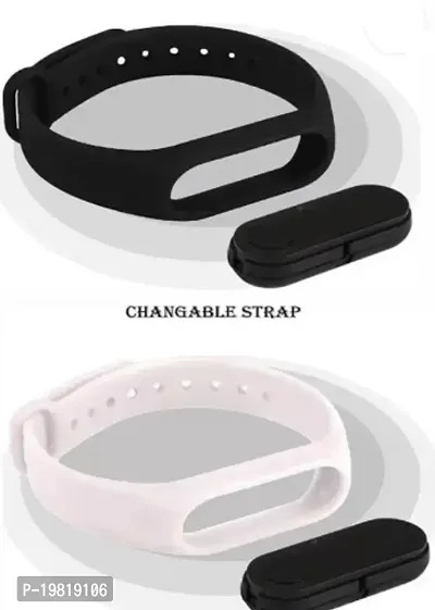 Black and White Combo LED SILICON STRAP LIKE SMART-thumb3