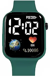 Digital Square Dial Waterproof Design LED Display Combo Watch for Boys and GIRL-thumb1