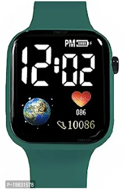 Digital Square Dial Waterproof Design LED Display Combo Watch for Boys and GIRL-thumb2