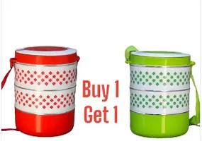 Round Shape 3 Container Lunch Box Buy 1 Get  1 Free-thumb1