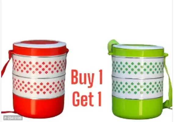 Round Shape 3 Container Lunch Box Buy 1 Get  1 Free-thumb2