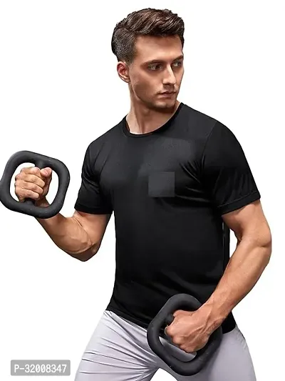 Stylish Polyester Solid Tshirt for Men-thumb0