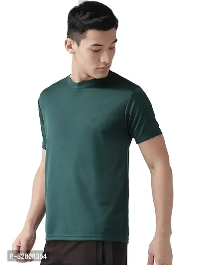 Stylish Polyester Solid Tshirt for Men-thumb0