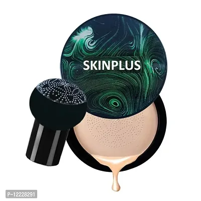 SKINPLUS 3 in 1 CC and BB Water Proof Foundation Cream with Air Cushion Mushroom