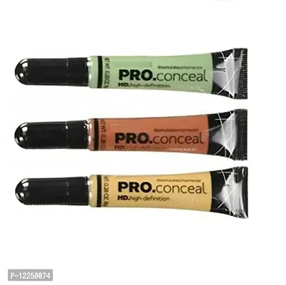 Cream Conceal Concealer, Green Corrector Concealer (MULTI, 24 g Concealer (green, yellow, orange, 8 g) set of 3 Pro Natural Finish-thumb0