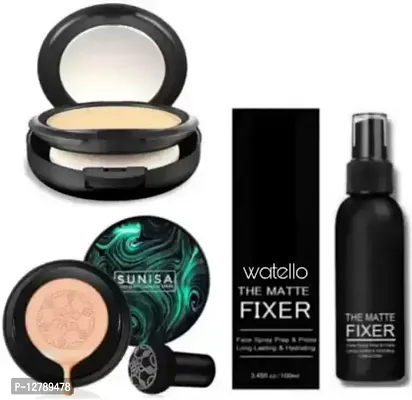 Matte Makeup Fixer Face Makeup Compact Powder Air Cushion Mushroom Head Waterproof Makeup Foundation 3 Items In The Set Beauty Kits And Combos Makeup Kits