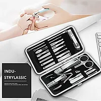 Manicure Kit, Pedicure Tools for Feet, Nail Clipper, Ear Pick Tweezers, Manicure Pedicure Set for Women and Men, Brown set of 16 pcs-thumb2