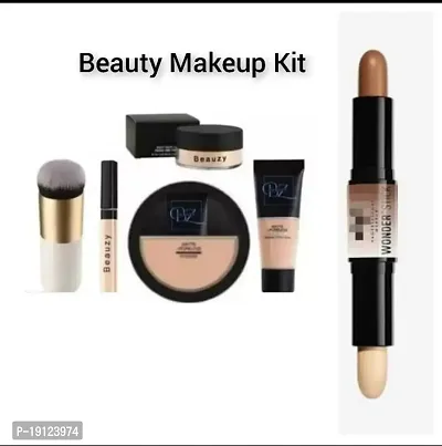 Fit- we Foundation| Fit-shine Compact| Concealer| Foundation Brush| Loose Powder WITH 2IN 1 COUNTOUR | Makeup Kit | Make Up Combo | Foundation| Face Makeup Combo| Face Makeup kit| Face Makeup Combo-thumb0