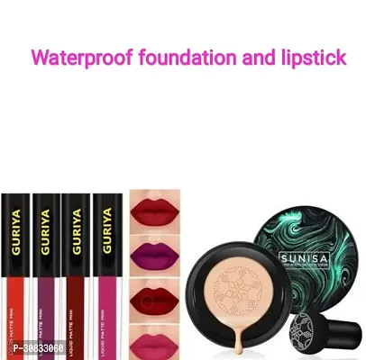 Best quality waterproof foundation with waterproof lipstick combo