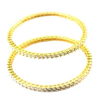 Sleek American Diamond Bangles for Office Wear-thumb1