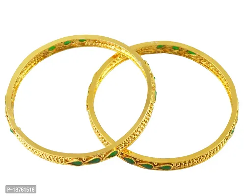 Rejewel Traditional Bollywood Fashion Gold Plated Bangles Size 2.4-thumb3