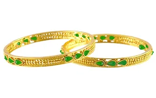 Rejewel Traditional Bollywood Fashion Gold Plated Bangles Size 2.4-thumb1