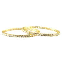 Sleek American Diamond Bangles for Office Wear-thumb2