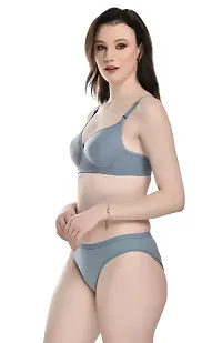 Women Cotton Bra Panty Set for Lingerie Set Pack of 1  Color : Blue-thumb2