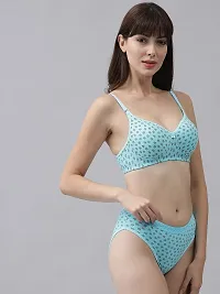 Stylish Blue  Bra And Panty Set For Women-thumb1