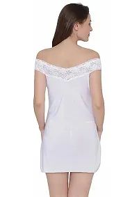 Stylish White Net Bridal Baby Doll For Women-thumb1