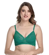 Women Cotton Bra Panty Set for Lingerie Set Pack of 2  Color : Green,Maroon-thumb4