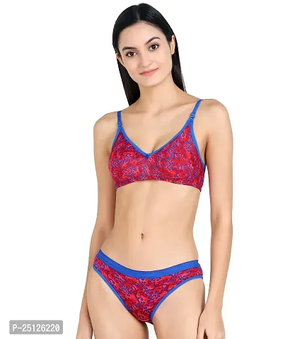 Stylish Red  Bra And Panty Set For Women-thumb0