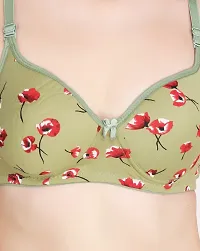 Stylish Green Cotton Solid Bras For Women-thumb4