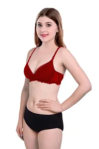 Stylish Maroon  Bra And Panty Set For Women-thumb2