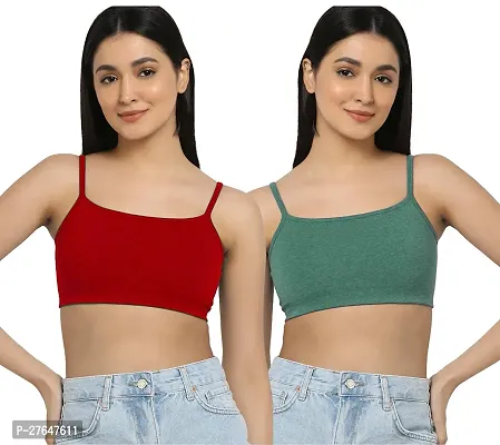 Stylish Multicoloured Cotton Solid Bras For Women-thumb0