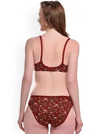 Stylish Maroon  Bra And Panty Set For Women-thumb3