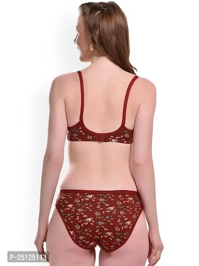 Stylish Maroon  Bra And Panty Set For Women-thumb4