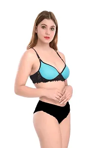 Stylish Multicoloured  Bra And Panty Set For Women Pack Of 3-thumb1