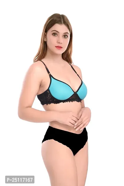 Stylish Multicoloured  Bra And Panty Set For Women Pack Of 3-thumb2