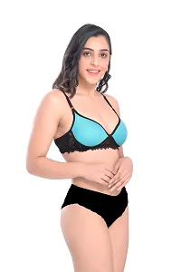 Stylish Multicoloured  Bra And Panty Set For Women Pack Of 3-thumb1