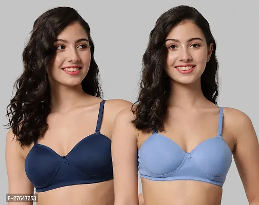 Stylish Multicoloured Cotton Solid Bras For Women-thumb0