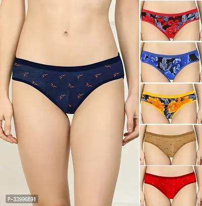 Women Cotton Silk Hipster Multicolor Panties Combo Pack Of 6-thumb0