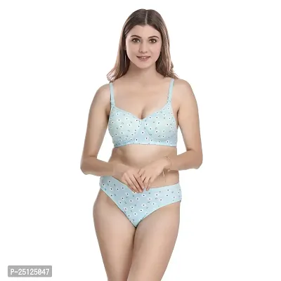 Stylish Blue  Bra And Panty Set For Women-thumb0