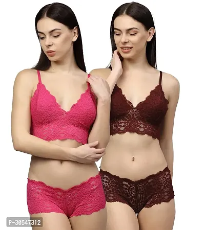 Stylish Cotton Lingerie Set for Women Pack of 2-thumb0